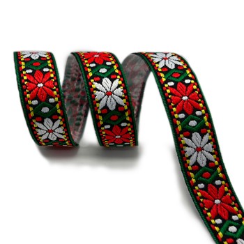 TAŚMA OZDOBNA BOHO ETNO LUDOWA 25 MM